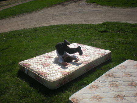 Jumping on a mattress